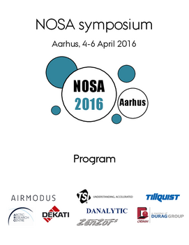 Program NOSA Symposium 2016