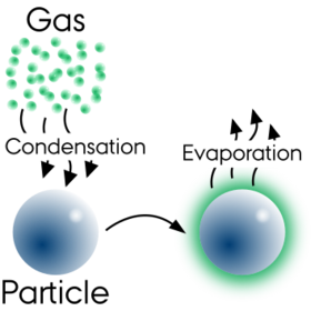 Illustration to gas-to-particle partitioning.